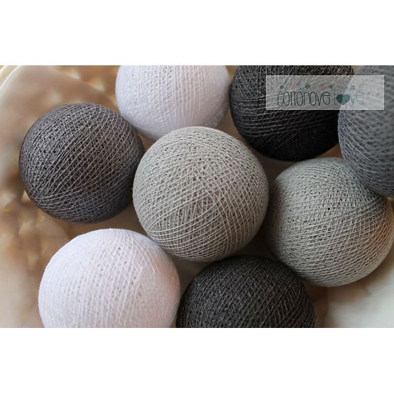 Leuchtende Baumwollkugeln - Graphit