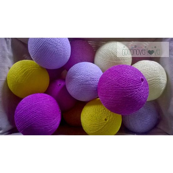 Leuchtende Baumwollkugeln - Krokus