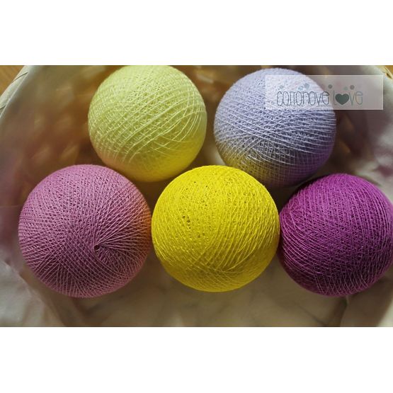 Leuchtende Baumwollkugeln - Krokus