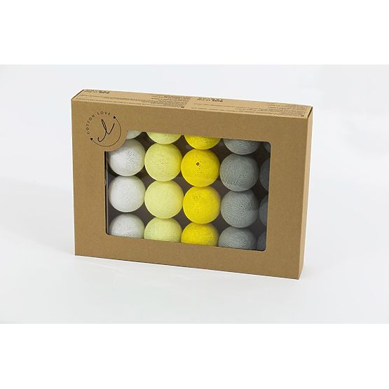 Leuchtende Baumwollkugeln - Smokey yellow