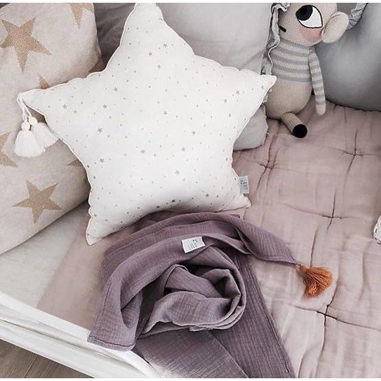 LILU Musselin Kissen Stern maxi