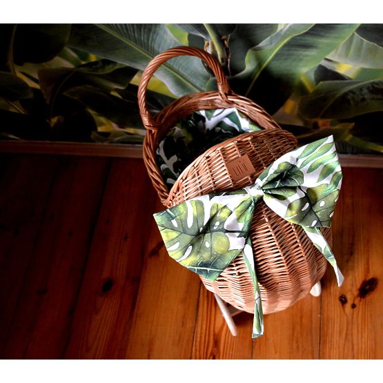 LILU Rattan-Puppenwagen mit Schleife