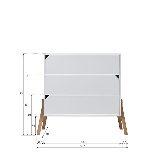 Lotti Kommode - 3 Schubladen