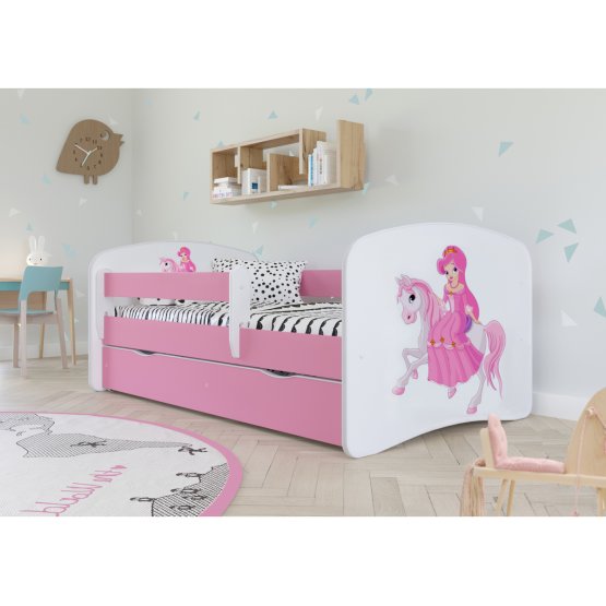 Kinderbett mit Geländer Ourbaby - Prinzessin mit Pferd