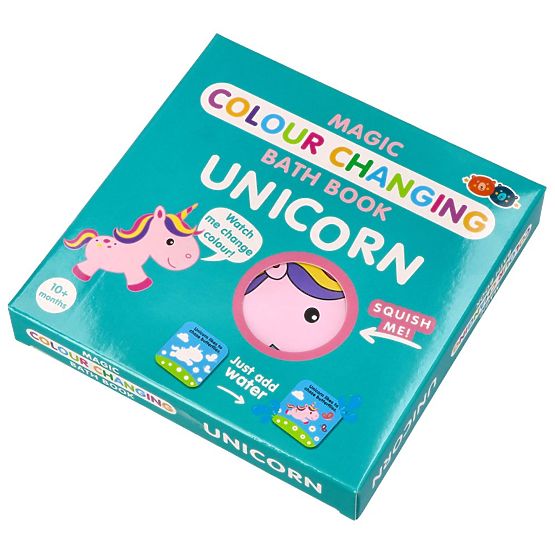 Magisches buntes Badebuch mit Einhorn
