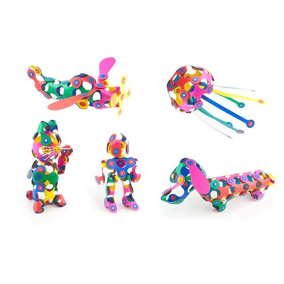 Magnetische Bausteine Clixo Super Rainbow, 60 Elemente