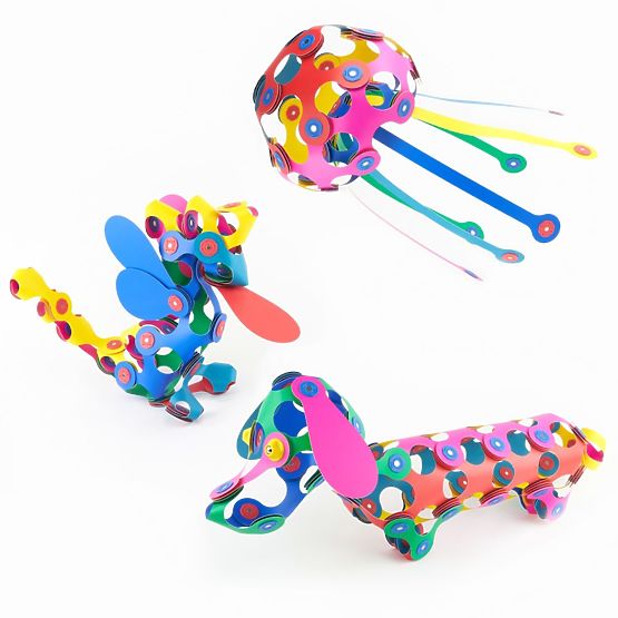 Magnetische Bausteine Clixo Super Rainbow, 60 Elemente