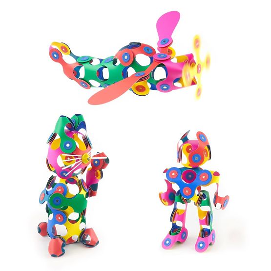 Magnetische Bausteine Clixo Super Rainbow, 60 Elemente