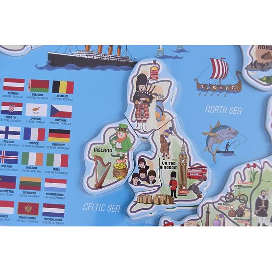 Magnetische Europakarte XXXL