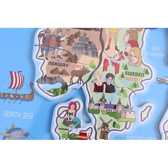 Magnetische Europakarte XXXL