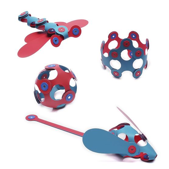 Magnetische Würfel Clixo Itsy, Rosa-Türkis