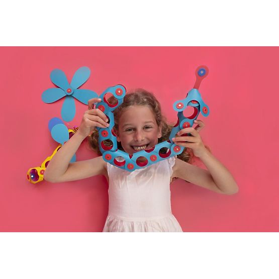 Magnetische Würfel Clixo Itsy, Rosa-Türkis