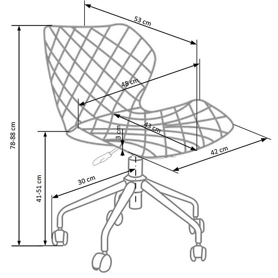 Matrix Student Stuhl - schwarz-türkis