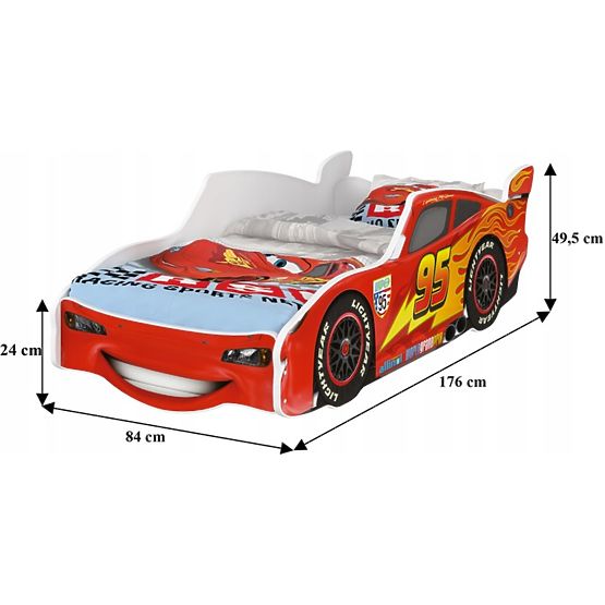 Kinder Autobett Lightning McQueen Cars - rot