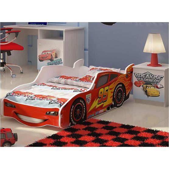 Kinder Autobett Lightning McQueen Cars - weiß