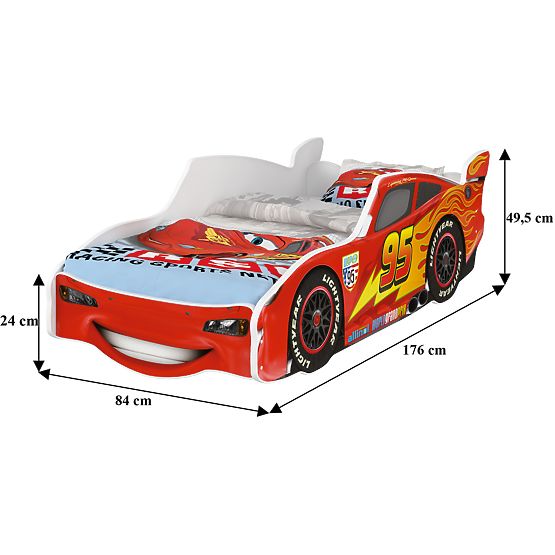 Kinder Autobett Lightning McQueen Cars - weiß