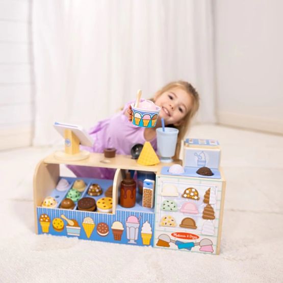 Mega Eisdiele - Holzspielset für das Spielen im Eisladen