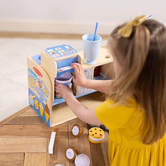 Mega Eisdiele - Holzspielset für das Spielen im Eisladen