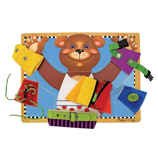 Melissa and Doug - Motorisches Brett Zieh den Bären an