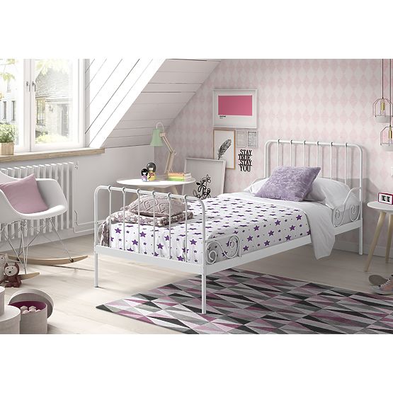 Metall Bett Alice white