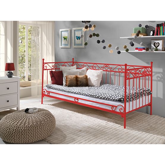 Metall Bett Modell 2 S red