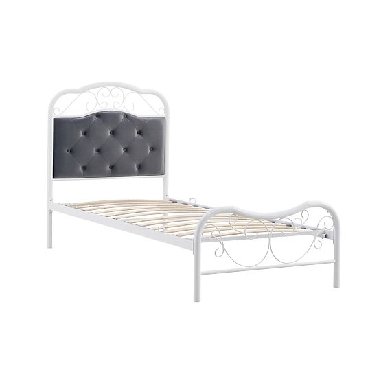 Metallbett FABRIZIA 90 x 200 cm – Weiß
