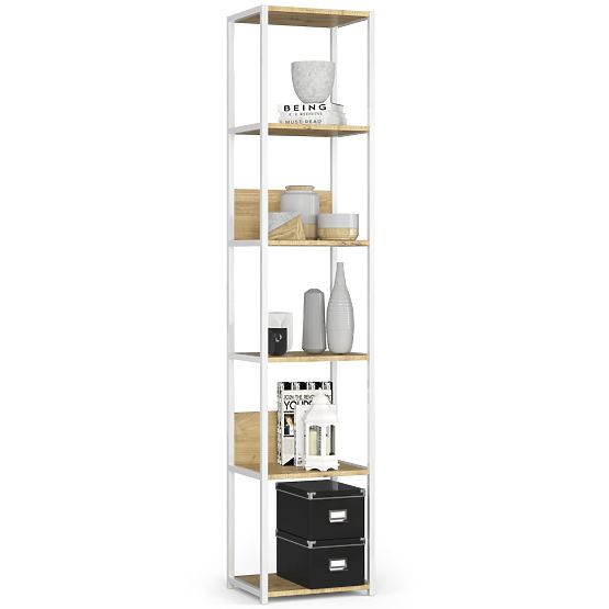 METALLREGAL LOFT 400 WEISS/EICHE ARTISAN