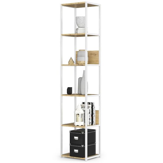 METALLREGAL LOFT 400 WEISS/EICHE ARTISAN