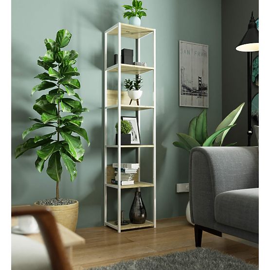 METALLREGAL LOFT 400 WEISS/EICHE ARTISAN