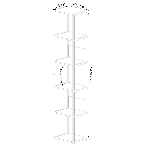 METALLREGAL LOFT 400 WEISS/EICHE ARTISAN