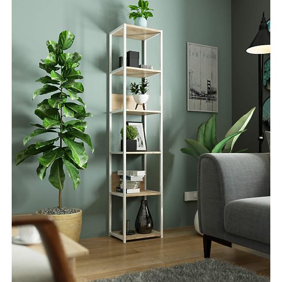 METALLREGAL LOFT 400 WEISS/SONOMA EICHE