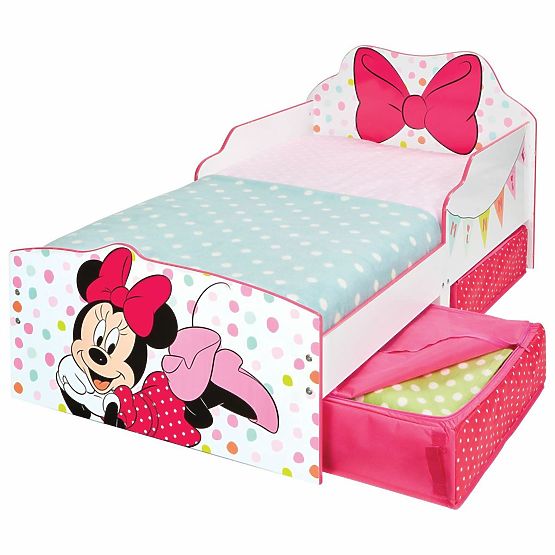 Kinderbett Minnie Mouse mit Stauraum