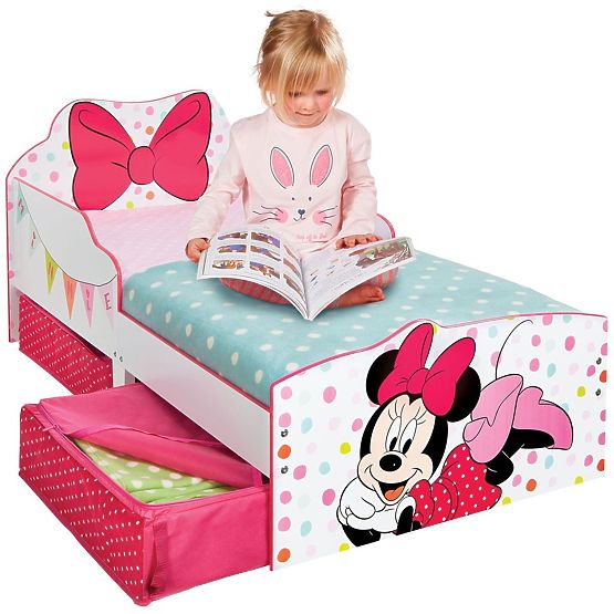 Kinderbett Minnie Mouse mit Stauraum