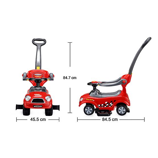 Mitfahrer 3v1 mit Handgriff - rot