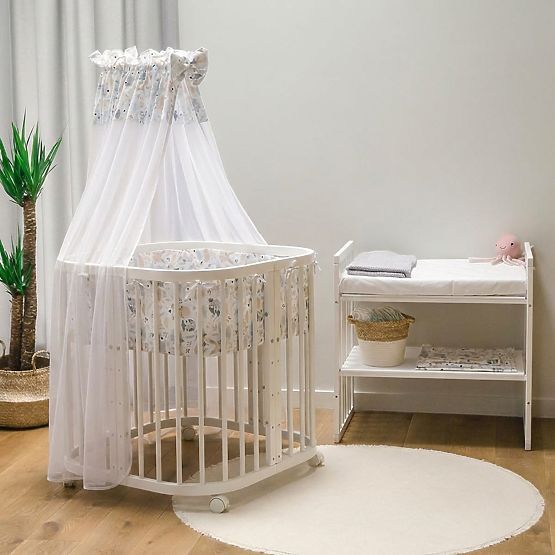 Mitwachsende Babybett Desire 7in1 PLUS - weiß