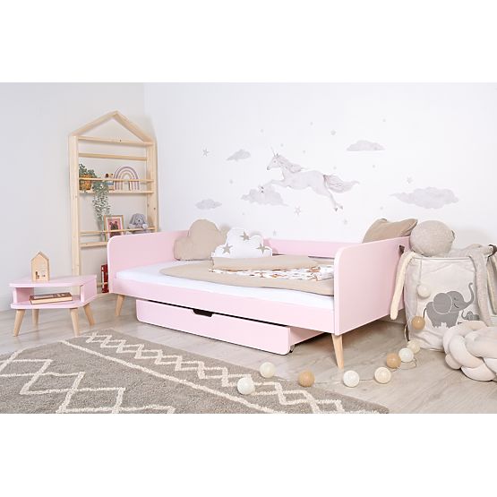 Mitwachsendes Bett Nell 2in1 - Puderrosa