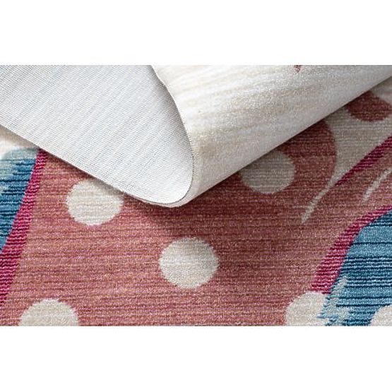 Moderner Kinderteppich TOYS 75323 TEDDYBÄR, unregelmäßige Form, creme, rot fuchsia