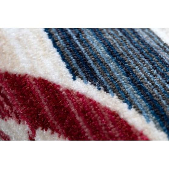 Moderner Kinderteppich TOYS 75324 KOTVA, unregelmäßige Form, creme, türkis, dunkelblau