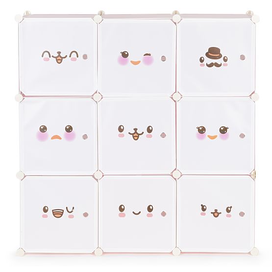 Modularer Kinderschrank mit Regalen 9 Fächer
