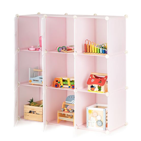 Modularer Kinderschrank mit Regalen 9 Fächer
