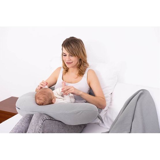 MOON MUSLIN Kissen 260cm - grau