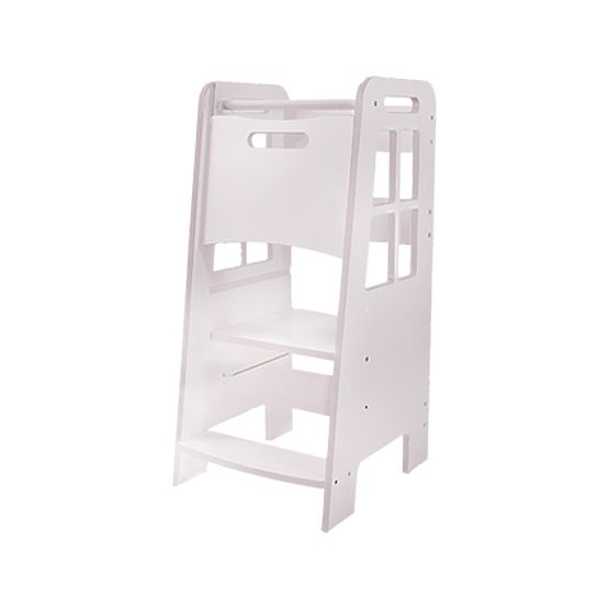 Montessori Holz-Lernturm - weiß