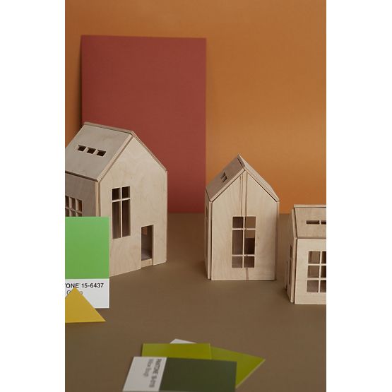 Magnetisches Montessori Holzhaus - natur