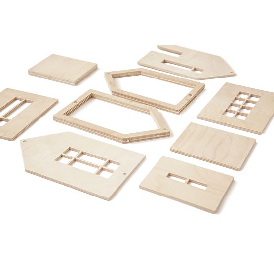 Magnetisches Montessori Holzhaus - natur