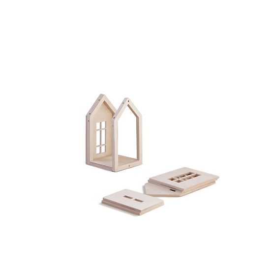 Magnetisches Montessori Holzhaus - natur