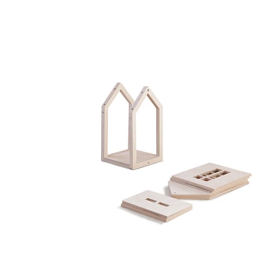 Magnetisches Montessori Holzhaus - natur
