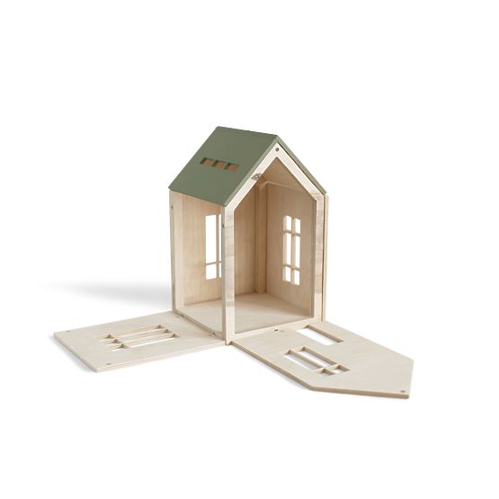 Magnetisches Montessori-Holzhaus - Khaki