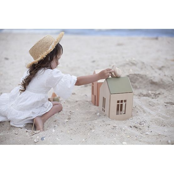 Magnetisches Montessori-Holzhaus - rosa