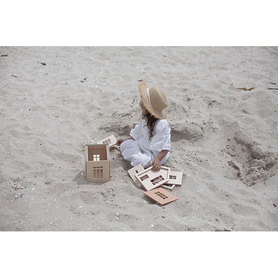 Magnetisches Montessori-Holzhaus - rosa