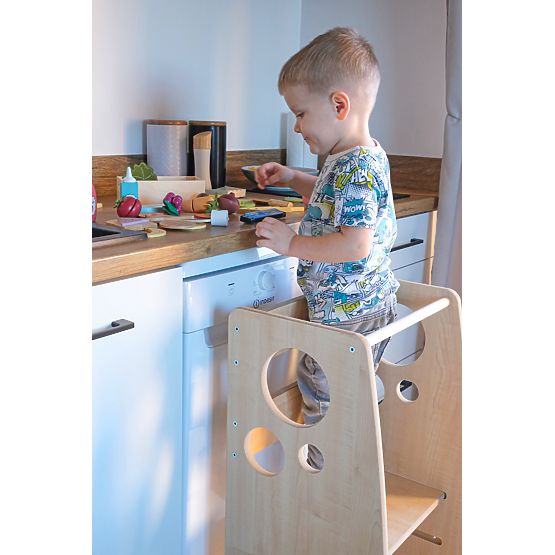 Montessori Lernturm Ringe Dekor Woody